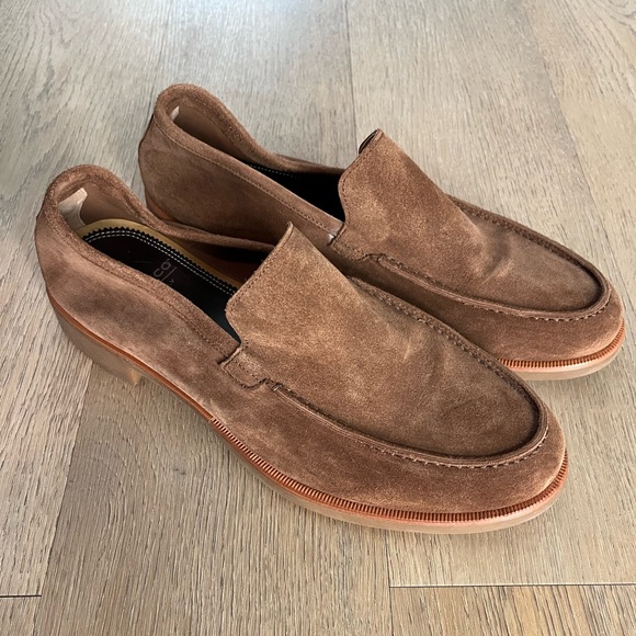 Di Bianco Men’s Brown Suede Slip-on Loafers - Size 7.5